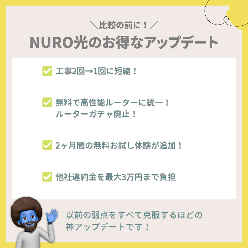 比較の前に！NURO光がリニューアルで「神回線」になった5つの理由