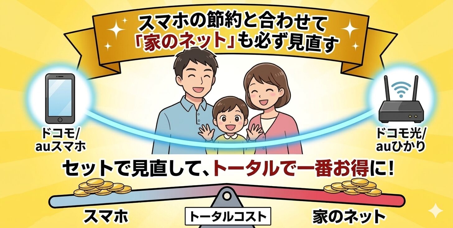 スマホの節約と合わせて「家のネット」も必ず見直す