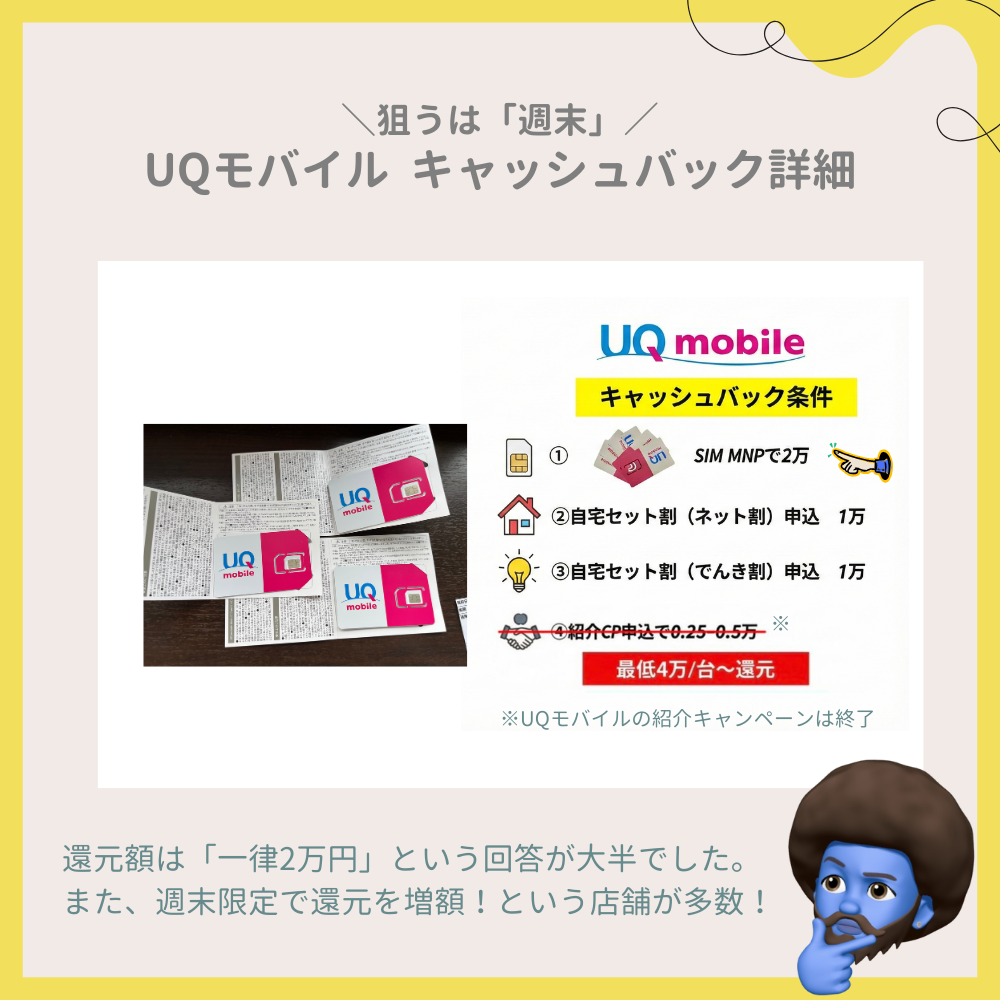 UQモバイルは「週末」に行かないと損をする