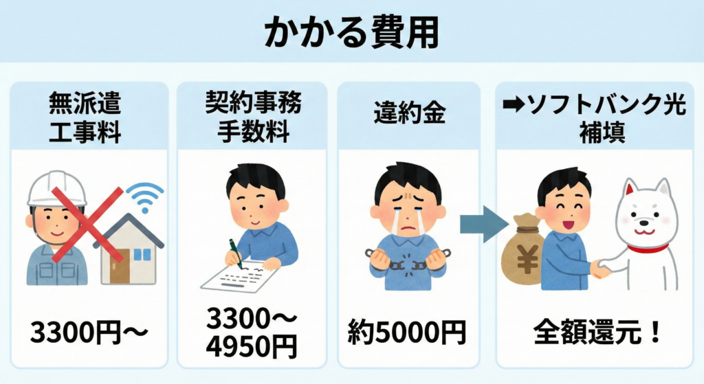 事業者変更にかかる手間と費用-ソフトバンク