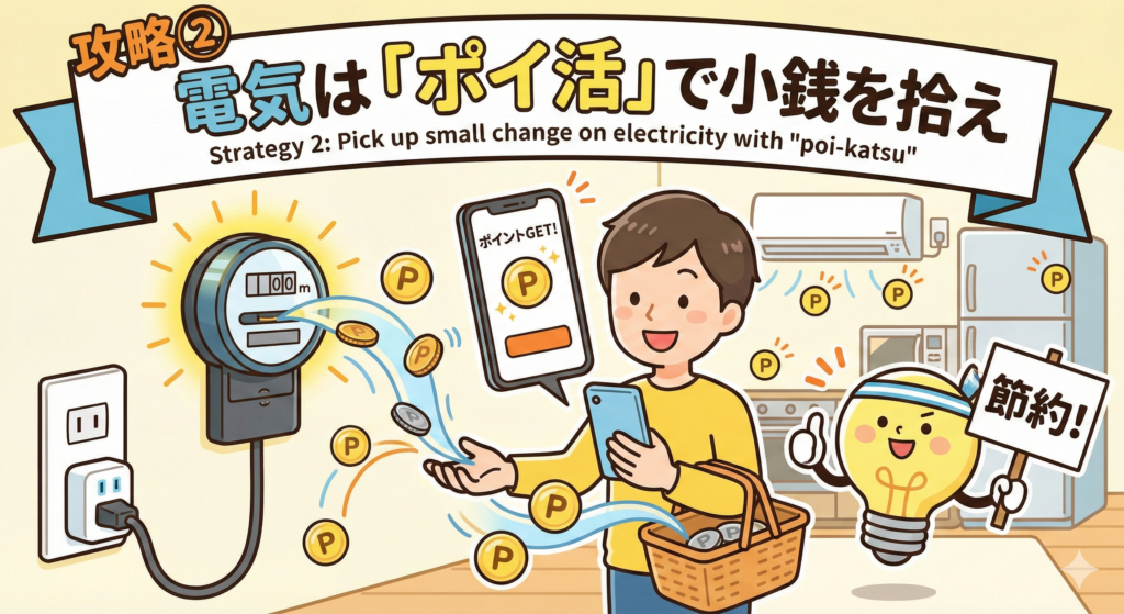 攻略② 電気は「ポイ活」サイト経由でさらに1万円ゲット