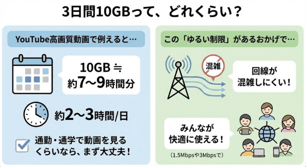 唯一のデメリット「3日間10GB制限」は実際に引っかかるのか？