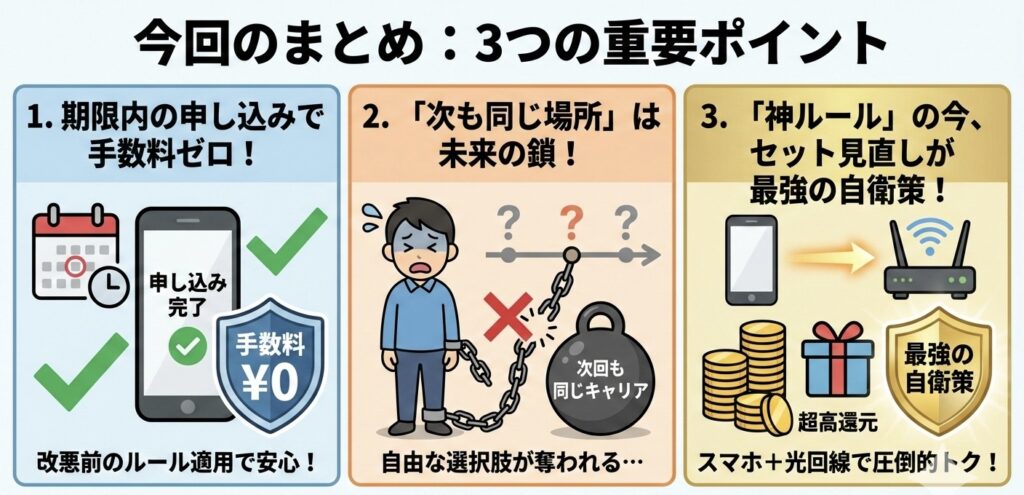 結論！あなたが「今すぐ」選ぶべき3つの自衛策