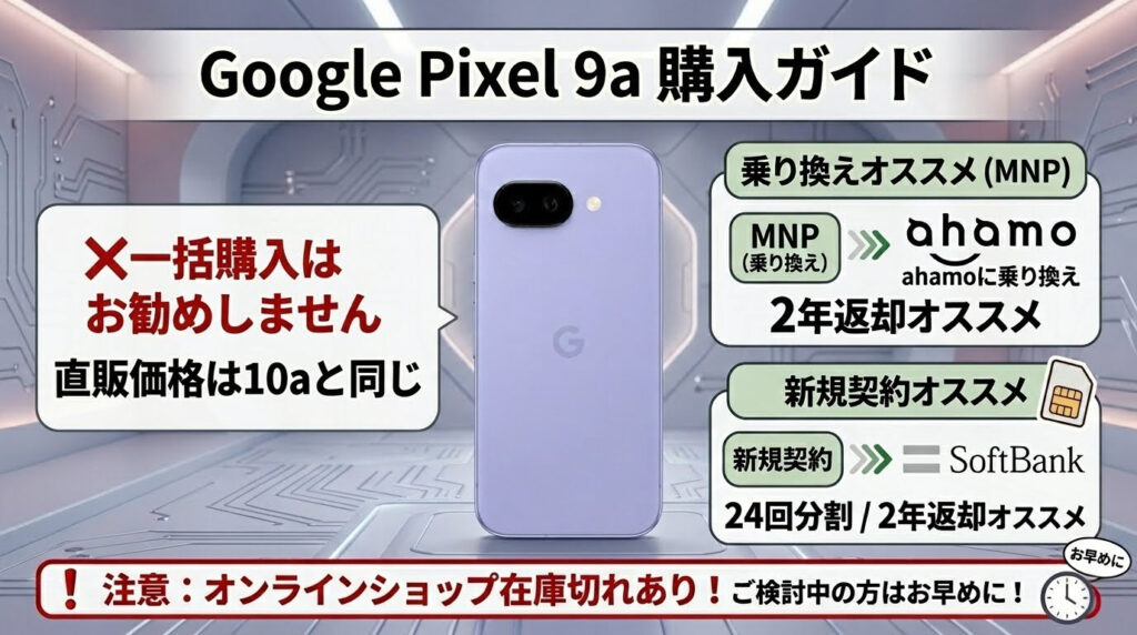 Pixel 9aはどこで買うのが得？在庫切れ前にチェック