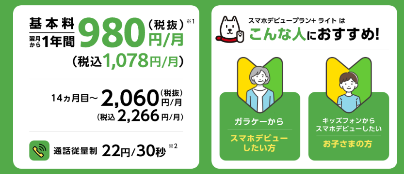 スマホデビュープラン+