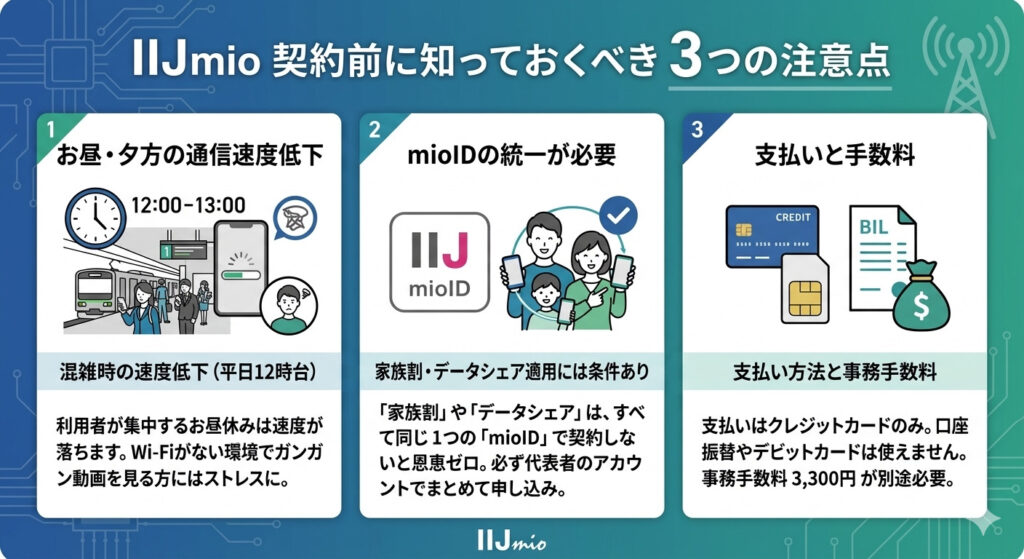 契約前に知っておくべき弱み・注意点3つ