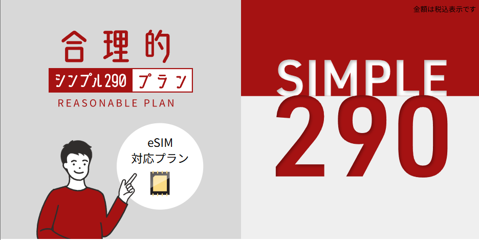 日本通信SIM-シンプル290プラン