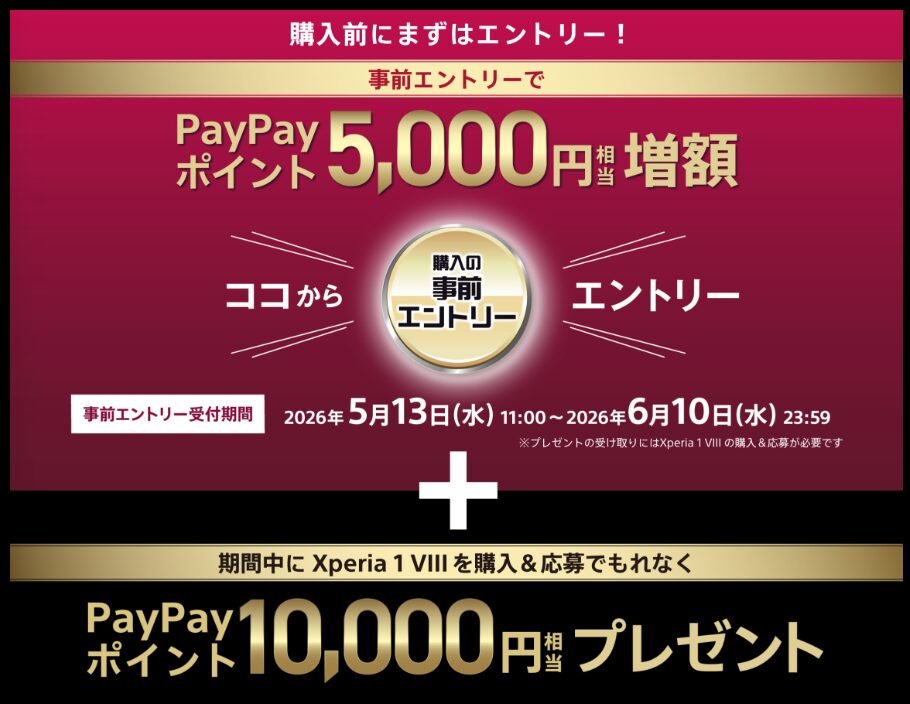 Xperia 1 VIII 発売記念キャンペーン