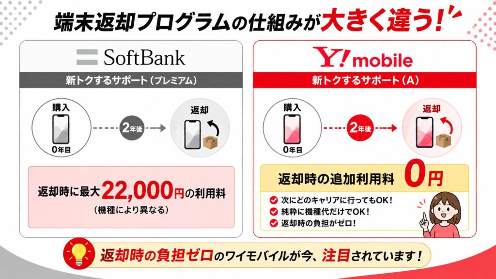 ワイモバイルは「返却手数料ゼロ」がチート級