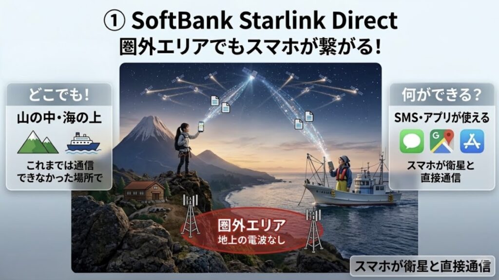 ソフトバンク Starlink Direct 