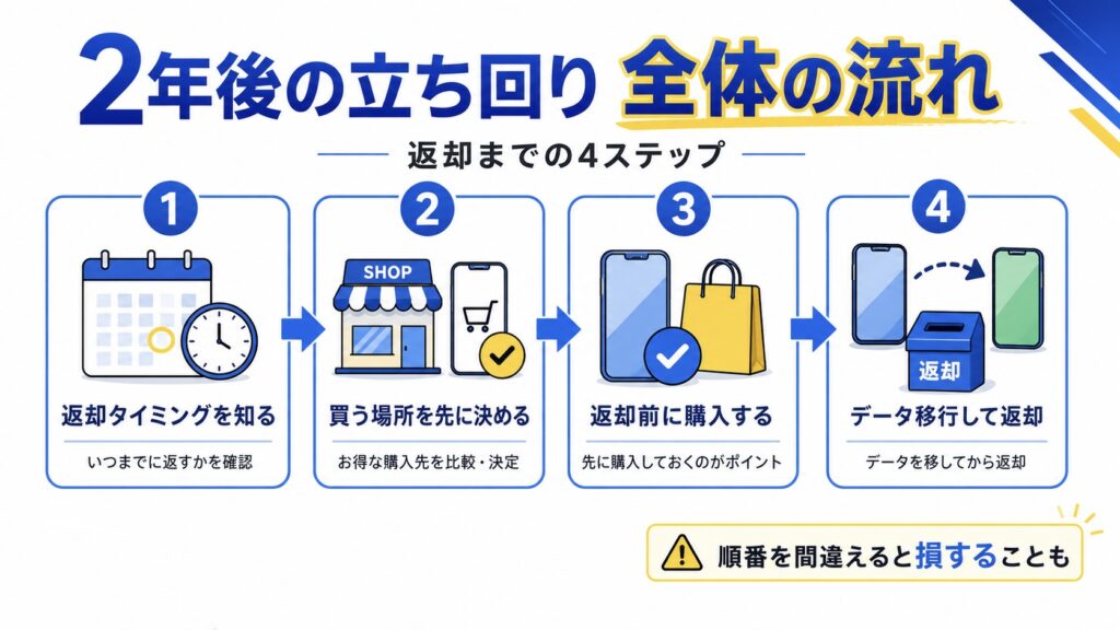 損しない返却の4ステップ手順