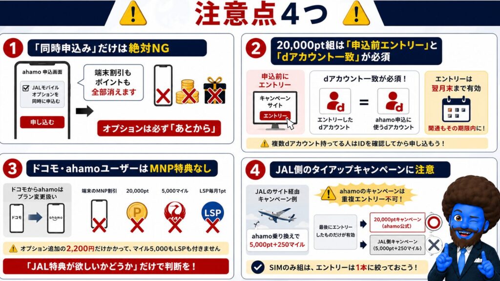 申込み前に確認したい注意点4つ