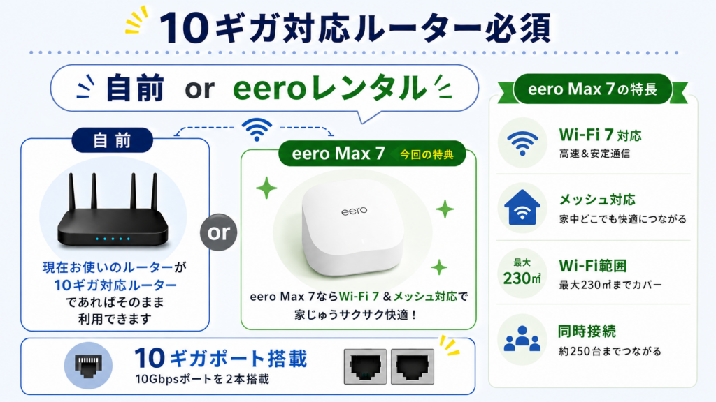 10ギガ対応ルーターは自分で用意する？レンタルする？