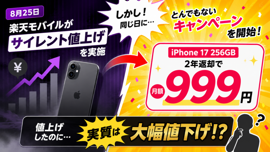iPhone17は値上げラッシュの中、なぜ楽天だけ安くなった？
