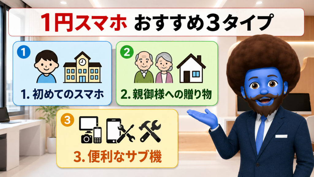 一括1円スマホが特にお得な3タイプの人