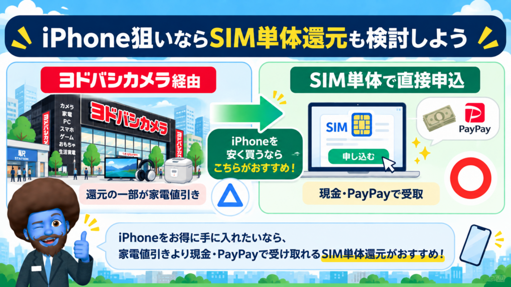 iPhone狙いならSIM単体還元も検討しよう