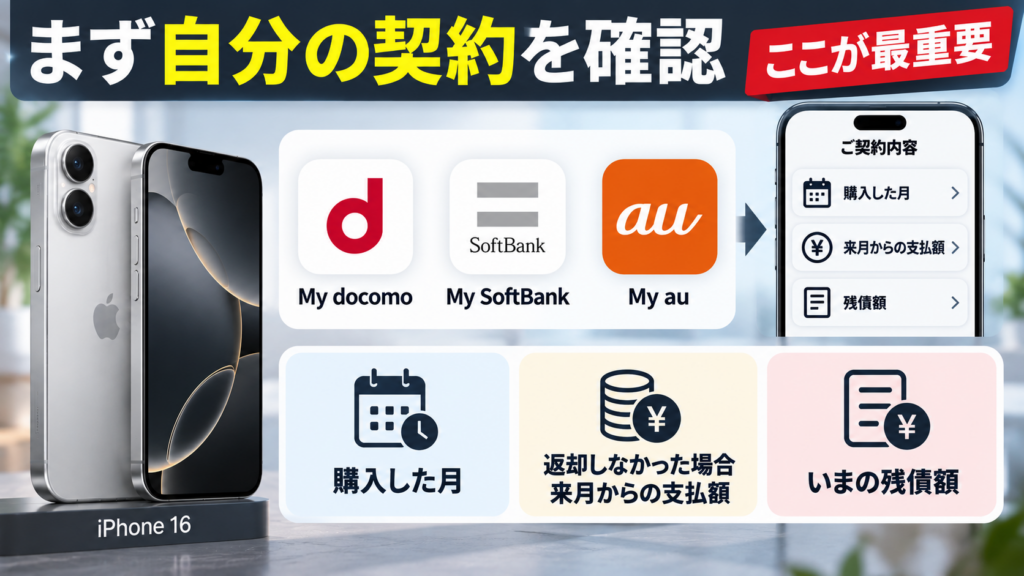 まず確認すべきはMy docomo・My auの契約内容