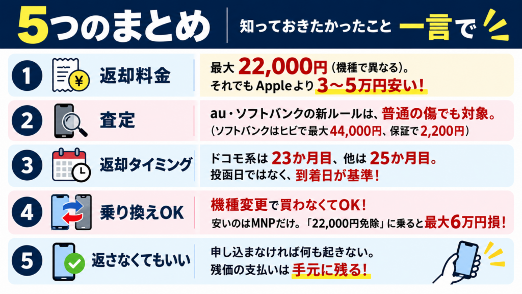 まとめ：5つの注意点を振り返る