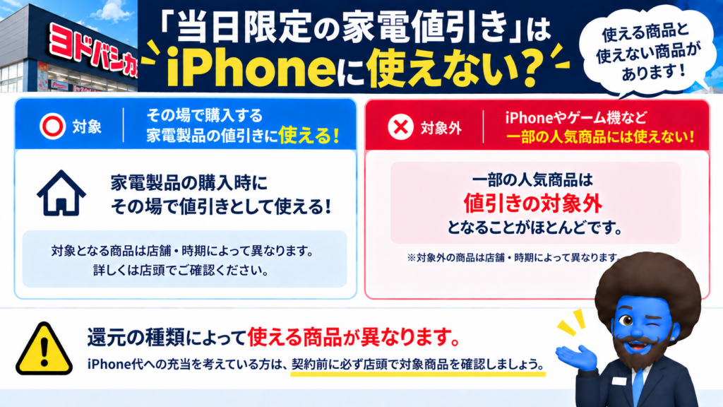 ヨドバシのポイントはiPhone代に使えない？