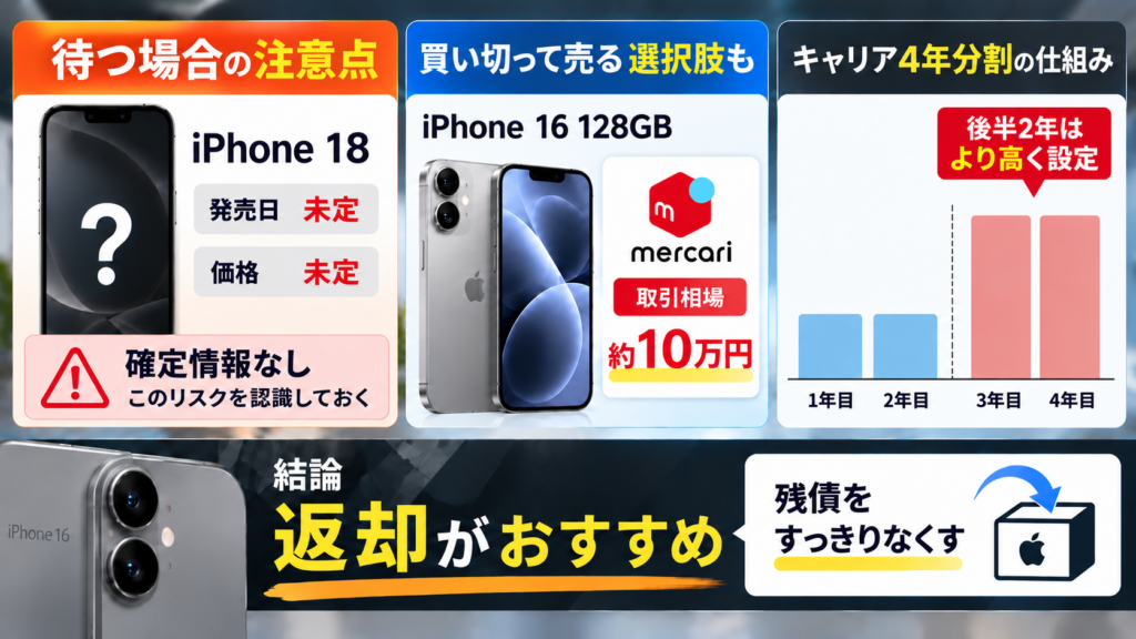 買い切って売るのはあり？無印18を待つのはあり？
