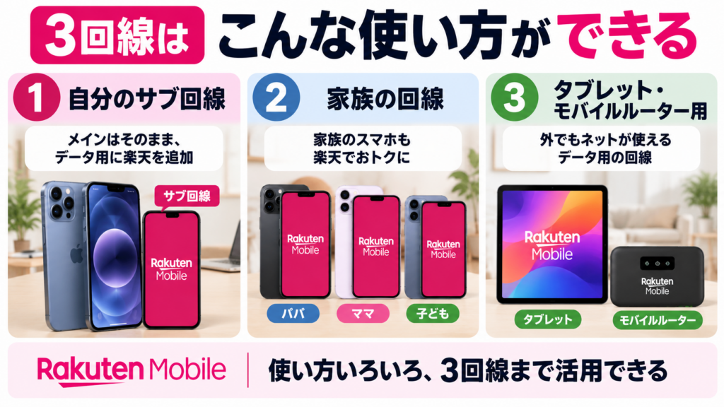 2回線目・3回線目は、こんな使い方ができる