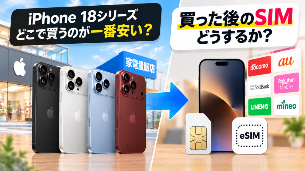 キャリアで買ったiPhone18 Proでも、SIMだけ他社に替えられる？