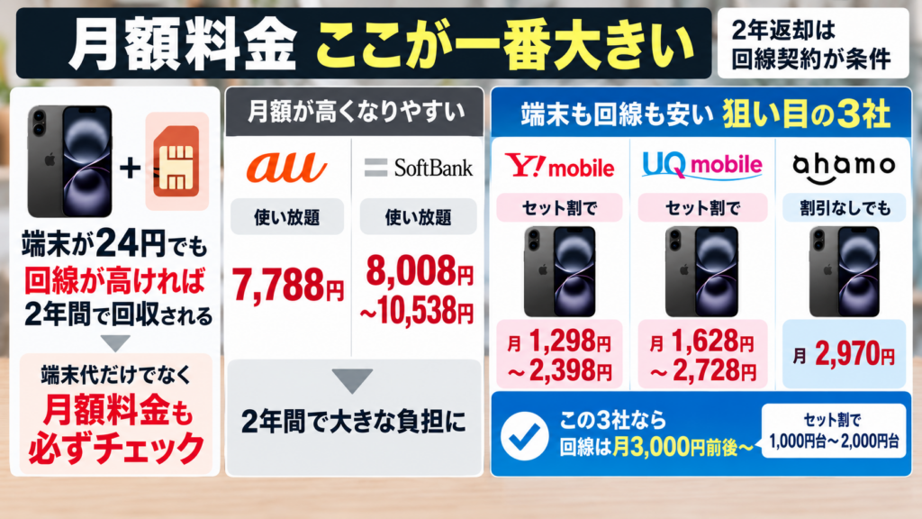 月額料金 ここが一番大きい