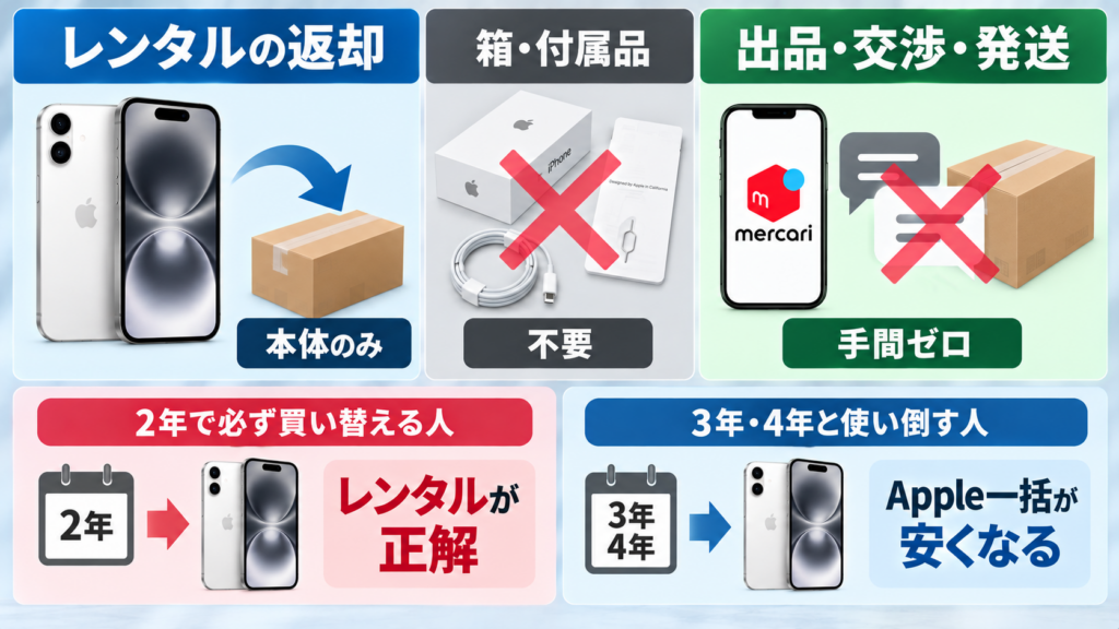 金額以外の差｜出品・交渉・発送の手間がゼロ